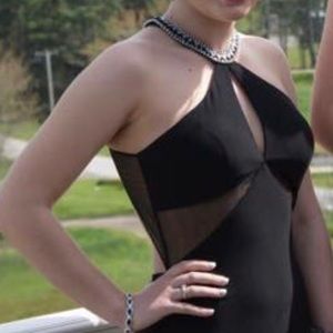 Stunning sexy black prom dress